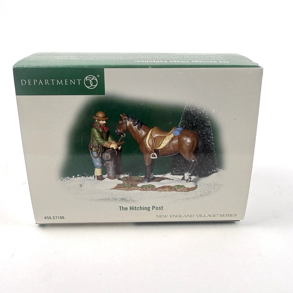 Department 56 New England Village Series The Hitching Post 56.57106 Horse NEW